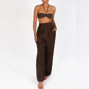 KEATON WIDE LEG PANT IN LINEN CUPRO
